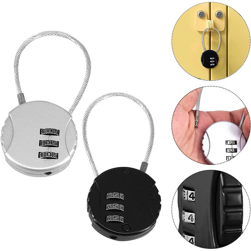 3 Digit Combination Padlock Heavy Duty Outdoor Lock Gym Travel Luggage Locker - Picture 3 of 12