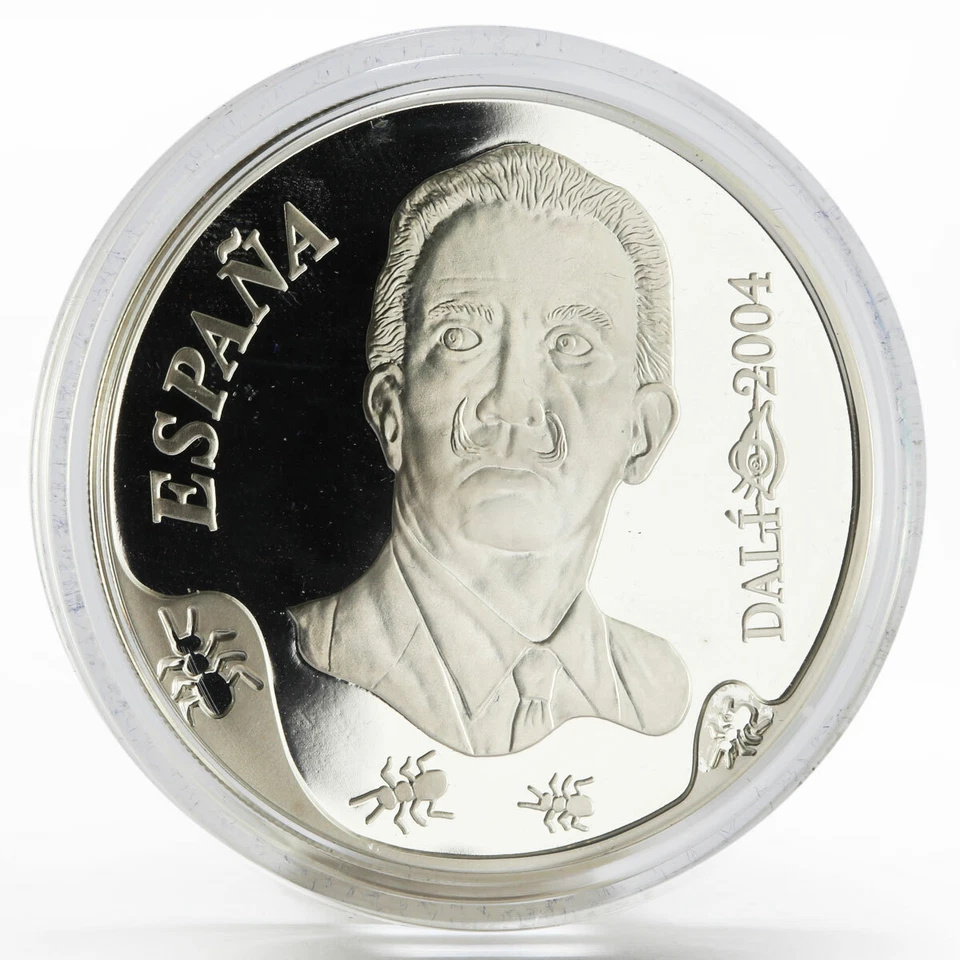 Spain 10 euro 100th Birth Anniversary of Salvador Dali proof silver coin 2004 - Image 4 of 4