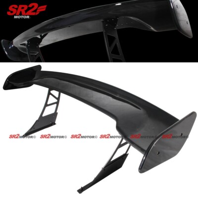 Universal 57'' Inch Glossy Black ABS Down Force GT High Wing Trunk Spoiler