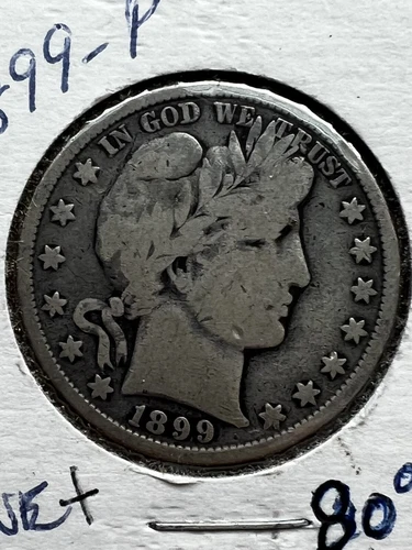 1899-P Barber Silver Half Dollar VF LIBERTY VISIBLE 50C-FREE SHIPPING