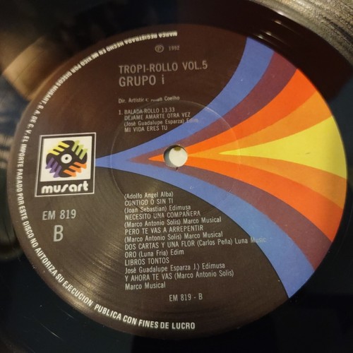 Lot Tropi-rollo Grupo I Vinyl LP Cumbia Balada Norteño Popurri 1 2 3 4 5 Musart - Picture 24 of 24