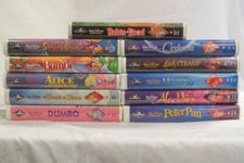 Lot of 11 Walt Disney Classic Black Diamond VHS Movies