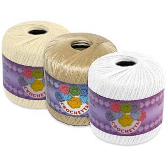 Crochetta Crochet Cotton No.10 (100% Cotton) - Choose From White, Cream or Ecru