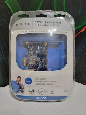 Belkin SATA II Raid  2-Port PCi Express Card  F5U251 NOS SEALED in Package