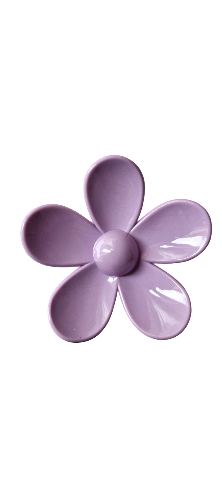 NEW 7.5cm Purple Flower Design Clamp Claw Hair Clip Grip Jaw Fashion Floral