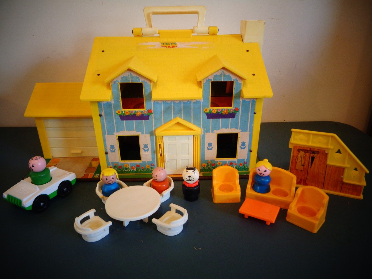 FISHER PRICE LITTLE PEOPLE 952 YELLOW ROOF HOUSE 100% - Main Image