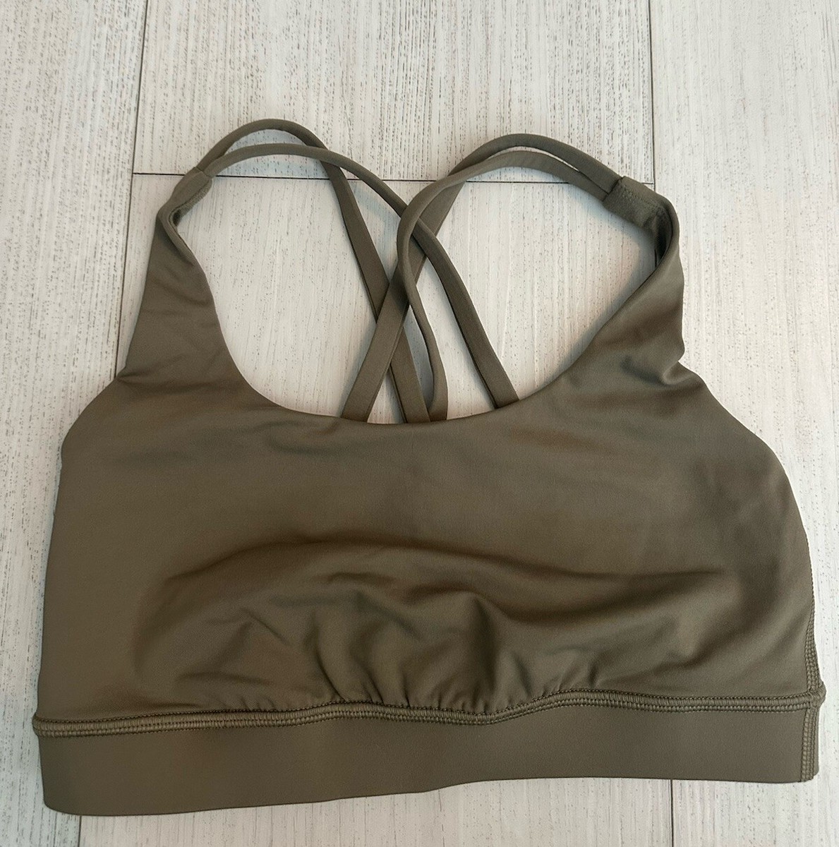 Energy bra サイズ4 迷彩グリーン Lululemon Energy Bra Sz 4 - Green | eBay