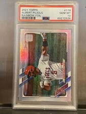 PSA 10 2021 TOPPS Rainbow Foil #178 ALBERT PUJOLS {Flawless Slab} Cardinals