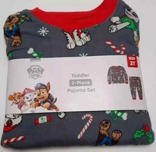 Paw Patrol 2T Pajama Set 2pc Long Sleeve Unisex Toddler PJs Holiday Christmas
