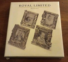 Vintage 4 Photo Picture Magnets Silver Baby's First 1997 Royal Limited