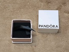 Pandora Empty Charm / Ring Gift Box white pink. 2" x 2"