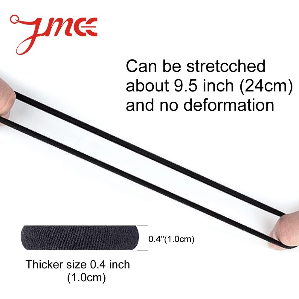 J-MEE Hair Bands ties for Thick 100PCS Seamless Neutral Colors 