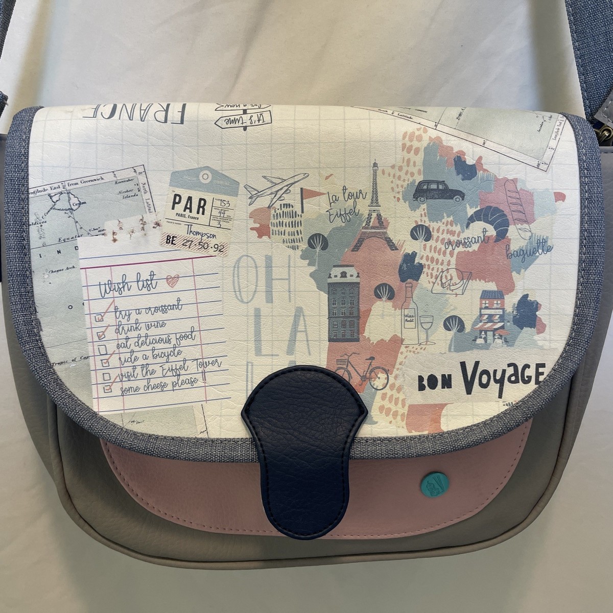 Vintro Crossbody Purse France Bon Voyage Hard To Find