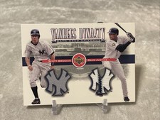 2002 UD YANKEES DYNASTY SCOTT BROSIUS/DAVID JUSTICE GAME-USED DUAL JERSEY #YJ-BJ