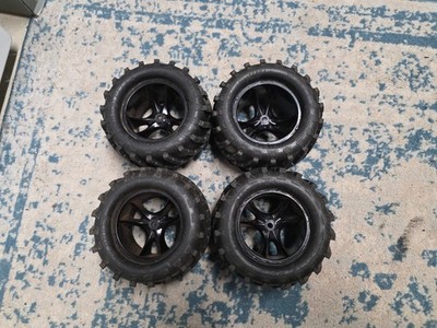 4x Proline Max Masher 14mm hex 1/8 Tires Vintage on RPM wheels