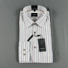 Venti Dress Shirt Button Down Easy Care Striped 39 15.5 Multicolor NWT MSRP 70