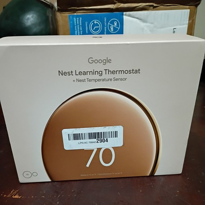 #ad Google Nest Learning Thermostat 4th Gen Polished Gold Temperature Sensor $180.40