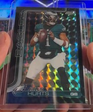 2025 Topps Chrome Football Jalen Hurts BLACK GEOMETRIC REFRACTOR 10/10 CLEAN!!