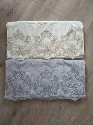 Neu! 2er Handtuch-Set, 50x90cm, Hochwertig! grau/beige #Bursa #Ceyiz #Bohca