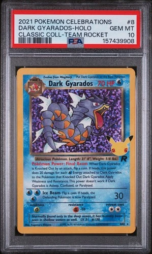 2021 POKEMON CELEBRATIONS CLASSIC COLL #8 DARK GYARADOS-HOLO PSA 10