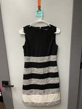 Ladies Tommy Hilfiger Sleeveless Striped Knee Length Dress - Size 2