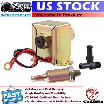#ad 12V Electric Fuel Pump Metal Solid 2.5 4 PSI Low Pressure For Petrol Gas Diesel $17.95