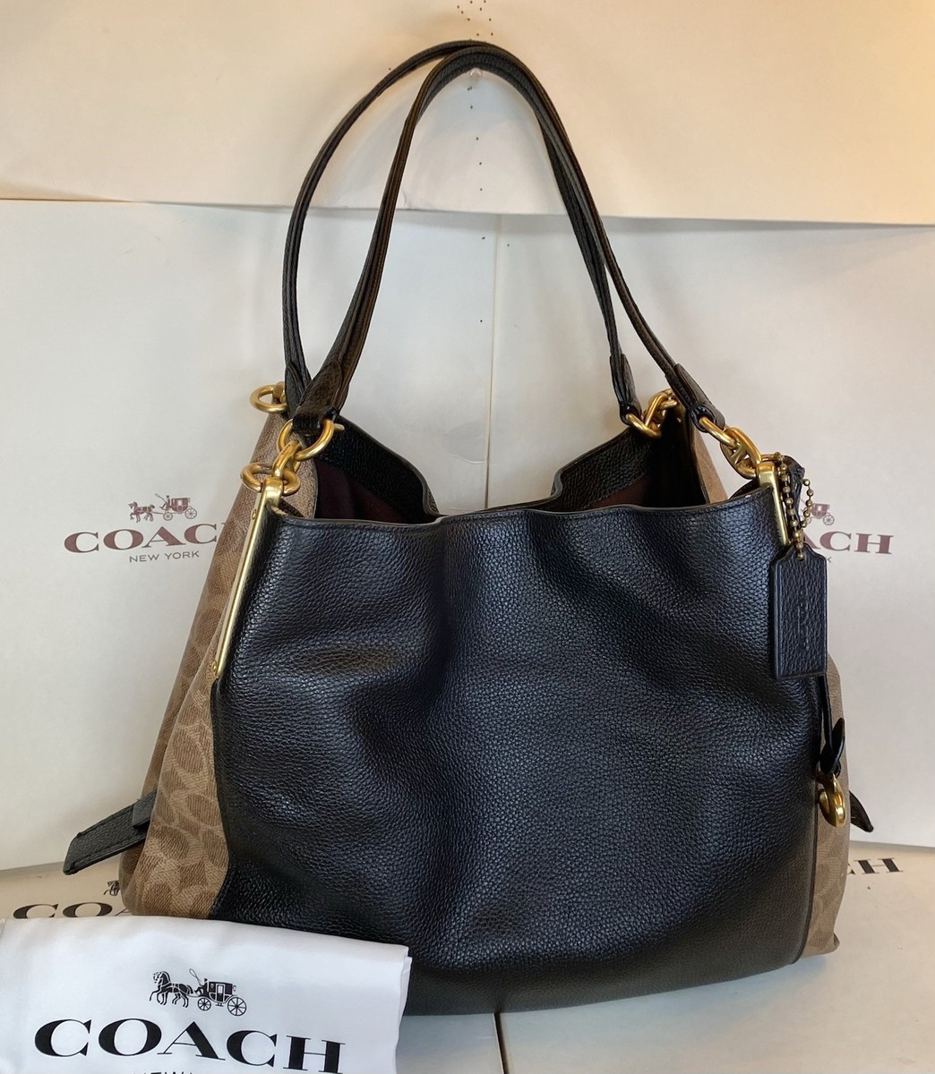 Coach 76078 Dalton 31 In Signature Coated Canvas/Pebbled Leather