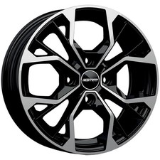 ALUFELGE GMP MATISSE FUR NISSAN MICRA 5.5X15 4X100 BLACK DIAMOND Z09