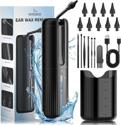 VITCOCO Wush IPX7 Ohrenreiniger - 10 Düsen, 4 Druckmodi, für Erwachsene und Kinder