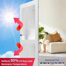 Reflective Bubble Insulation Sheet, 48 in X 10FT Aluminum Foil Bubble Shield, Al