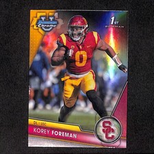 Korey Foreman 2023 Bowman University Chrome Refractor #190 USC Trojans