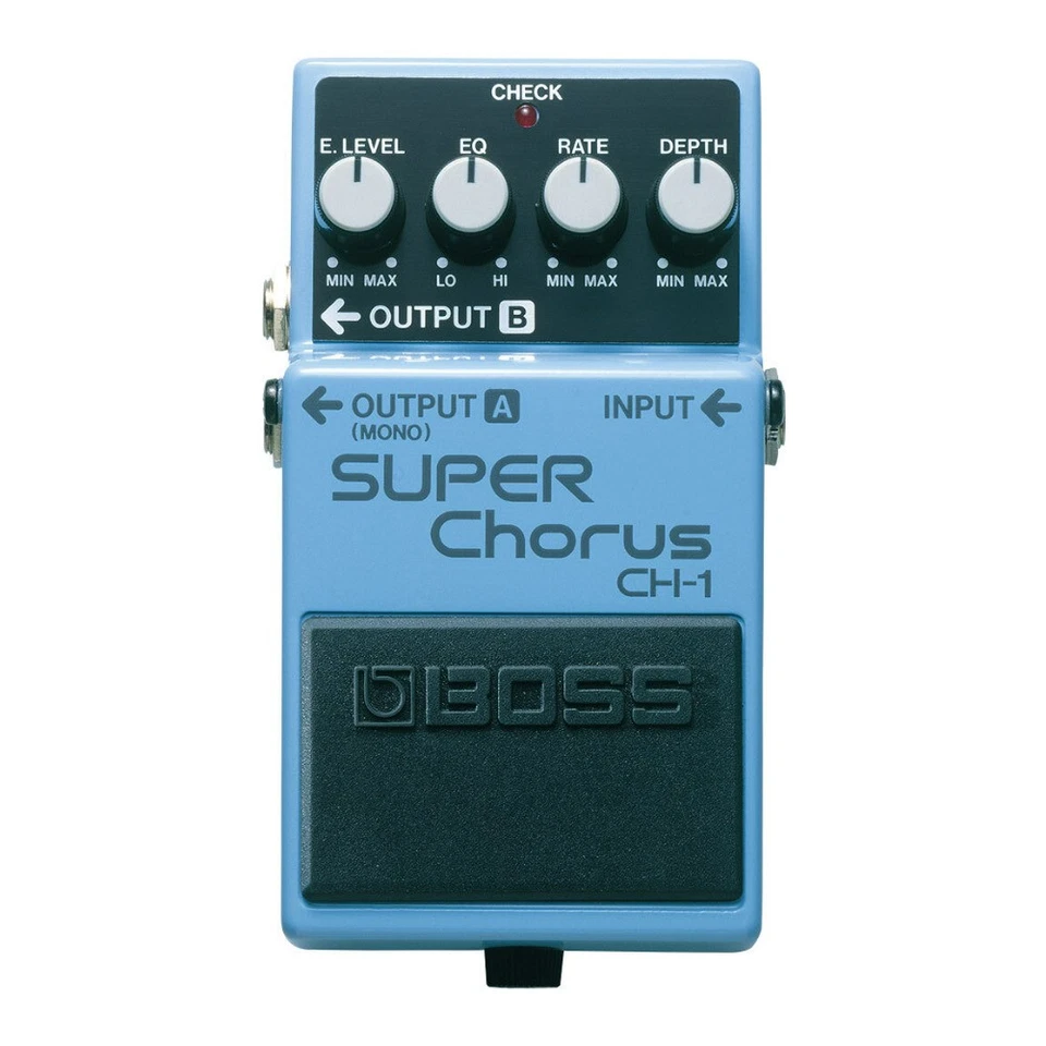 BOSS CH-1 Crystal-Clear Highs and Unique Stereo Effect Stereo Super Chorus Pedal