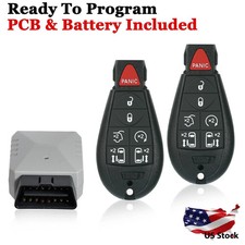 2 New Replacement Remote Key Fob Kit For 2008-2016 Chrysler Town And Country 2 New Replacement Remote Key Fob Kit For 2008-2016 Chrysler Town And Country