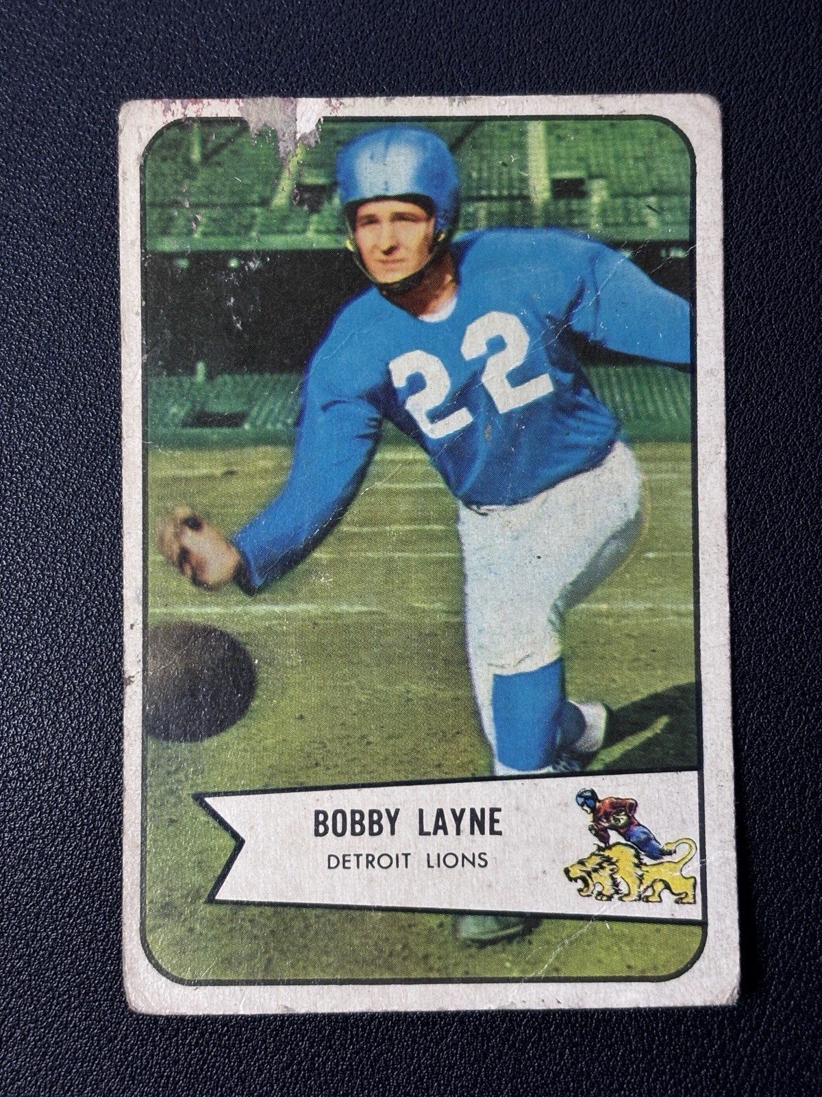 1954 Bowman Football Bobby Layne #53 Detroit Lions