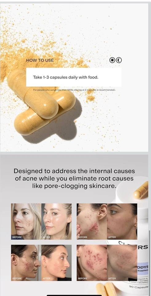 CLEARSTEM - MENTE, CUERPO, PIEL Suplemento hormonal para el acné 5-HTP Natural DIM 90 unidades Foto 3 de 4