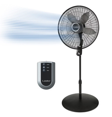 Lasko 20'' 4-Speed Remote Controlled Pedestal Fan Black, S20620, Free Shipping US