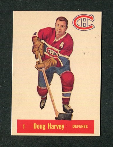 Doug Harvey #1 1957 Parkhurst card