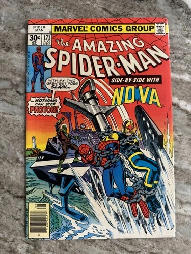 Amazing Spider-Man #171 NOVA & PHOTON App. 1977 VF 🕷️🔥