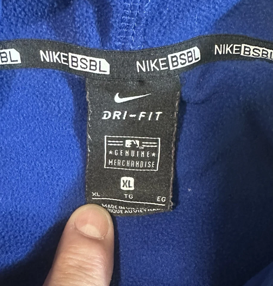 Sudadera con Capucha de los New York Mets para Hombres XL Azul MLB Pullover de Béisbol Nike Dri Fit Sudadera Foto 3 de 4