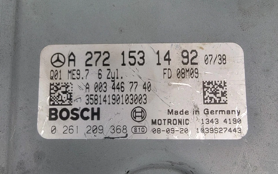 Mercedes C300 2009 ecu ecm módulo de motor computadora 2721531492 OEM b Foto 2 de 4