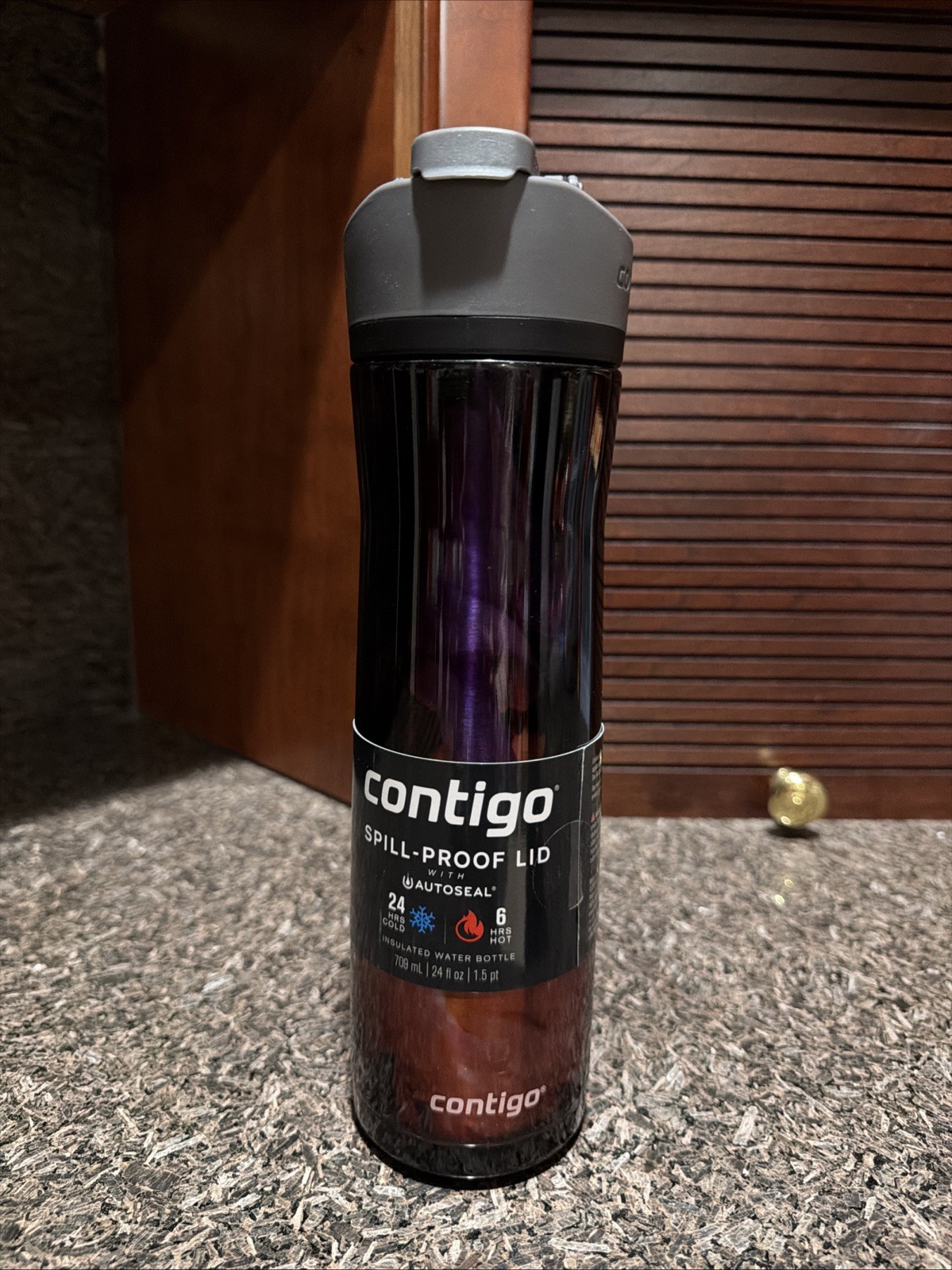 With Auto Spout Lid, 24oz. Reflective Rose