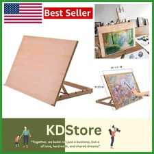 Large Adjustable Wood Drafting Easel Sketching Art Table, 29.5 x 19.7 inches