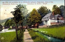 Ak Rechenhaus Bockau im Erzgebirge, am Wehr des Flößgrabens - 3434962