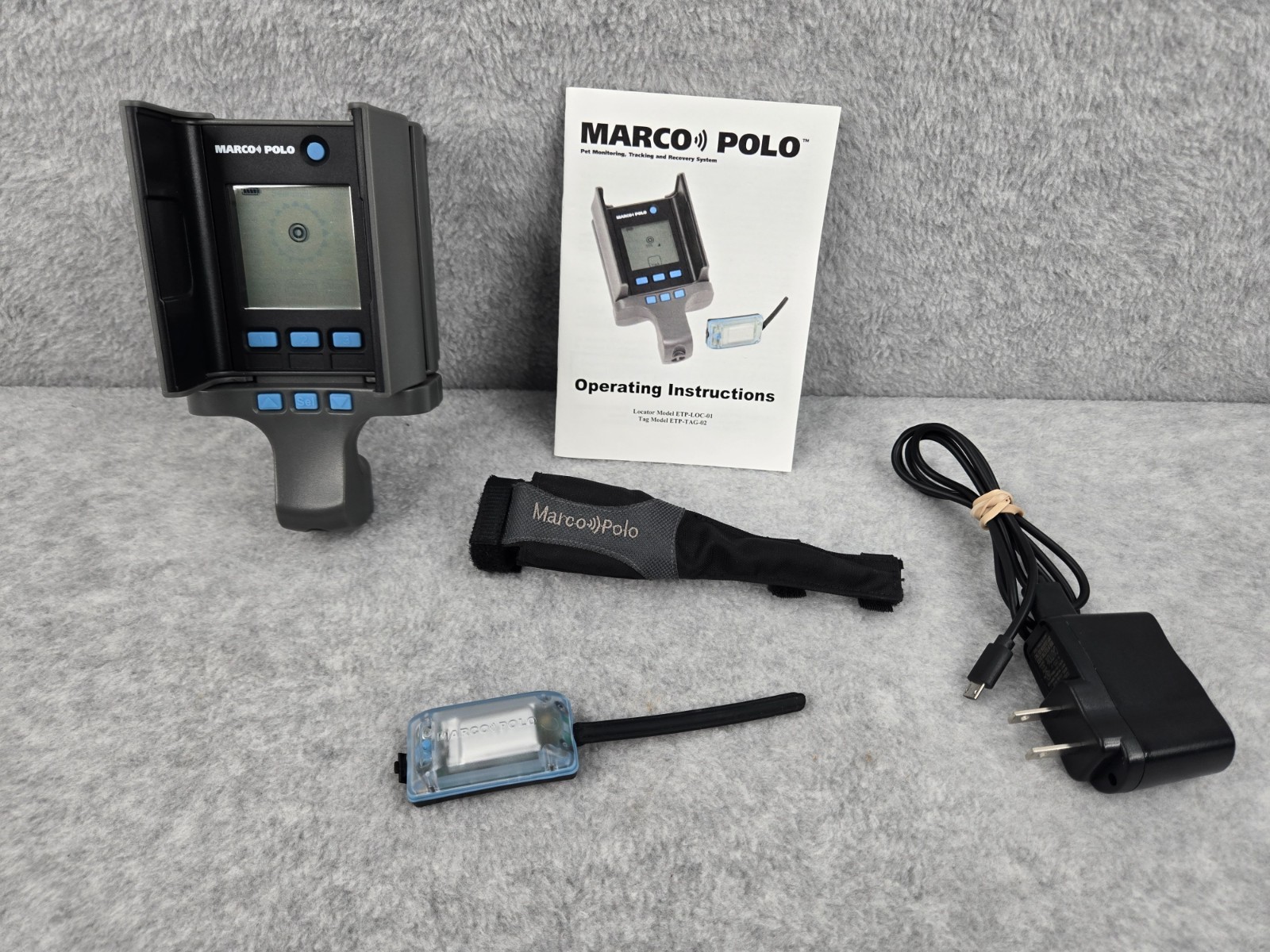 Marco Polo Pet Monitor Locator ETP-LOC-01 Handheld w Power Cable & 1 Transmitter