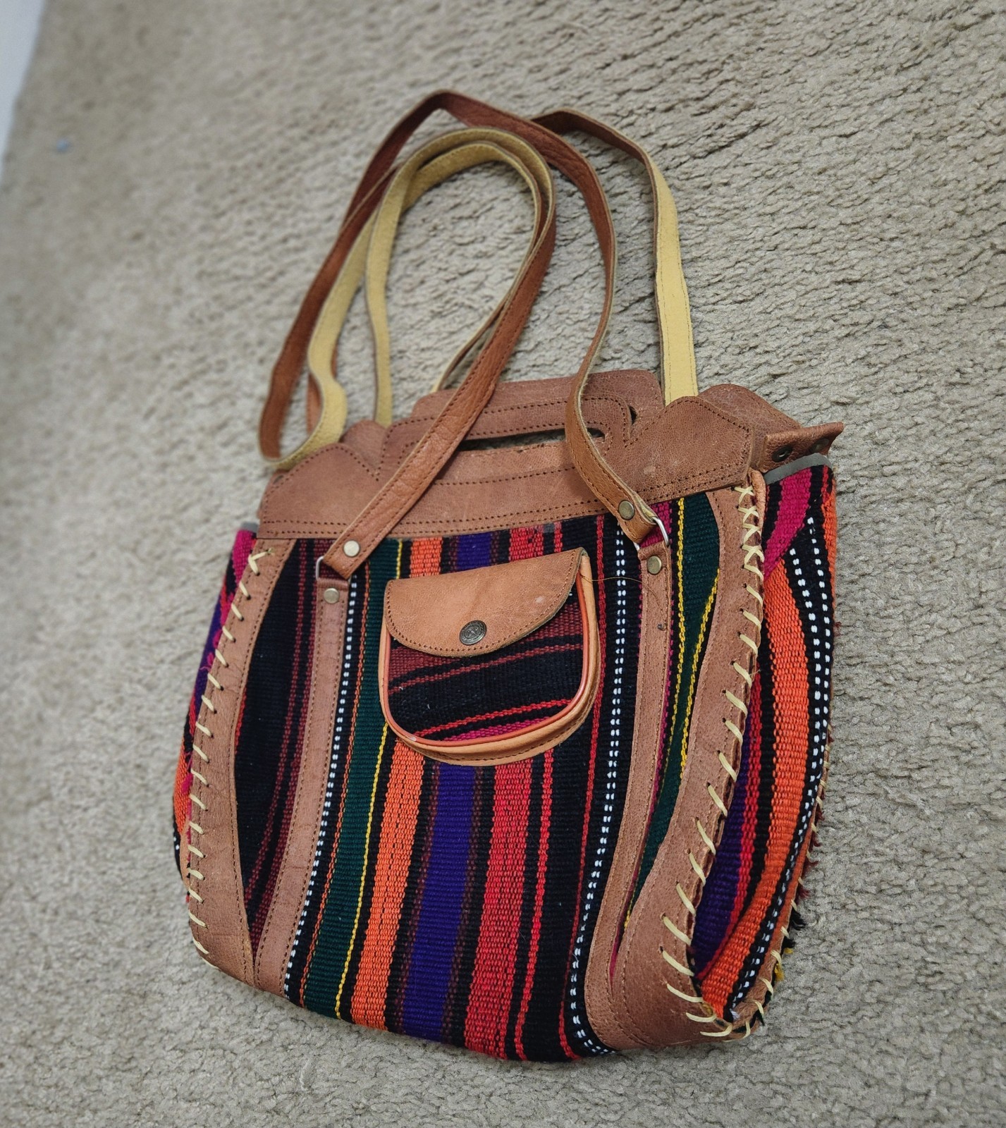 Western Boho Pattern Aztec Handmade Shoulder Satc… - image 6