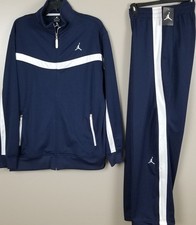 JORDAN BASKETBALL TRACK SUIT JACKET  PANTS SET NAVY BLUE SIZE MEDIUM / SMALL 