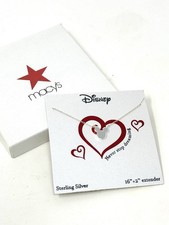 Disney Micky Mouse Pendant Necklace in Sterling Silver, 16"  2" extender