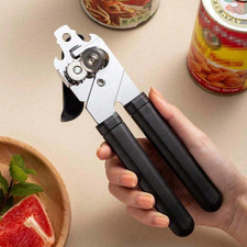 Heavy Duty Stainless Steel Tin Can Opener Cutter Comfy Handle Grip Kitchen