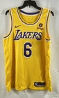 Nike Los Angeles Lakers LeBron James #6 Swingman Jersey Yellow Mens Size 48 L
