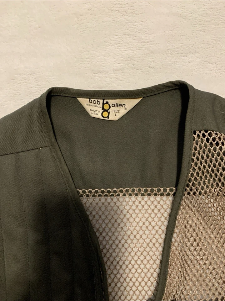 Bob Allen Shooting Vest Large Mesh Canvas USA Padded Shoulder Hunting Utility - Image 3 of 4